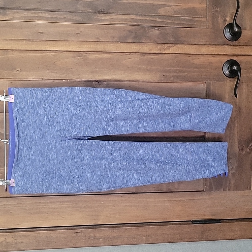 Prana Heathered Blue Capri Length Leggings Size Small
